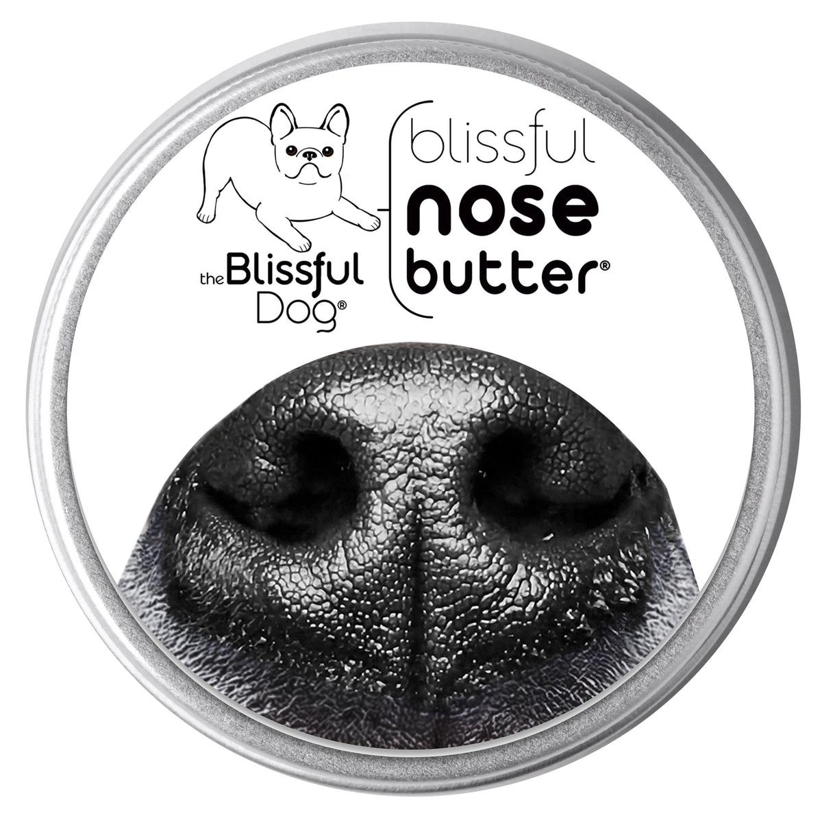 The Blissful Dog Nose Butter tin included in the Dog Mom Starter Kit